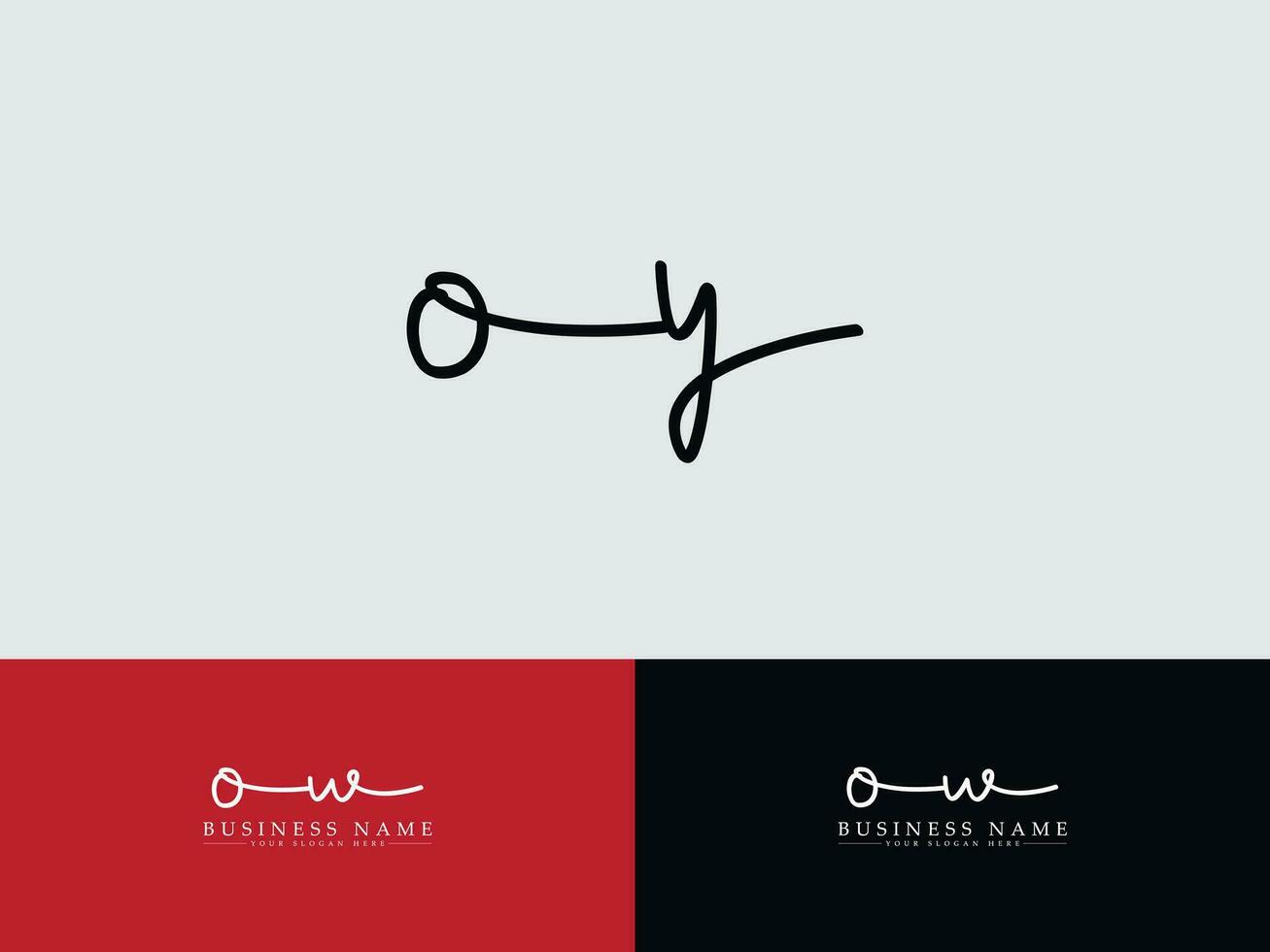 Alphabet Oy Logo Image, Modern OY Signature Letter Logo Icon vector