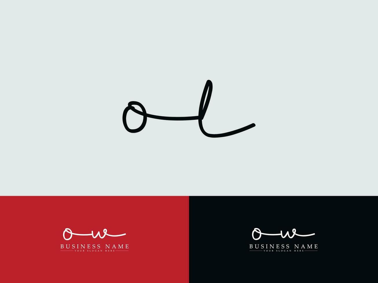Alphabet Ol Logo Image, Modern OL Signature Letter Logo Icon vector