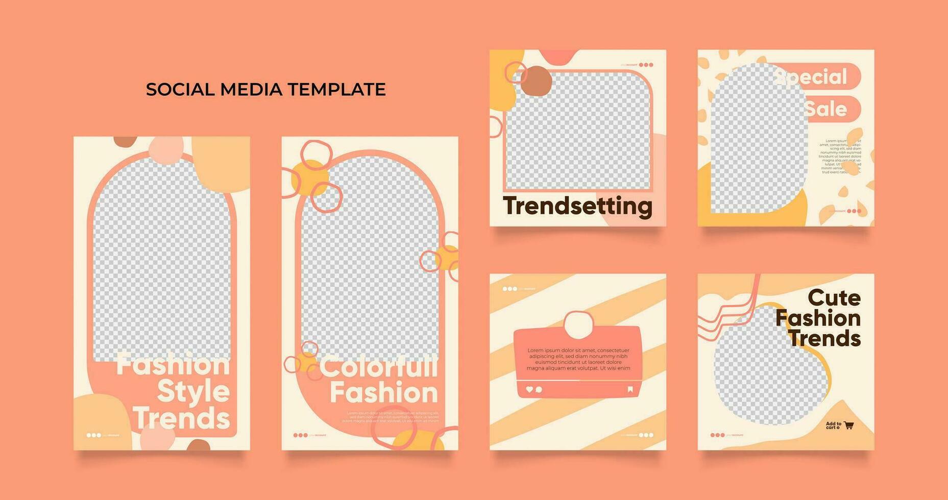 social media template banner blog fashion sale promotion vector