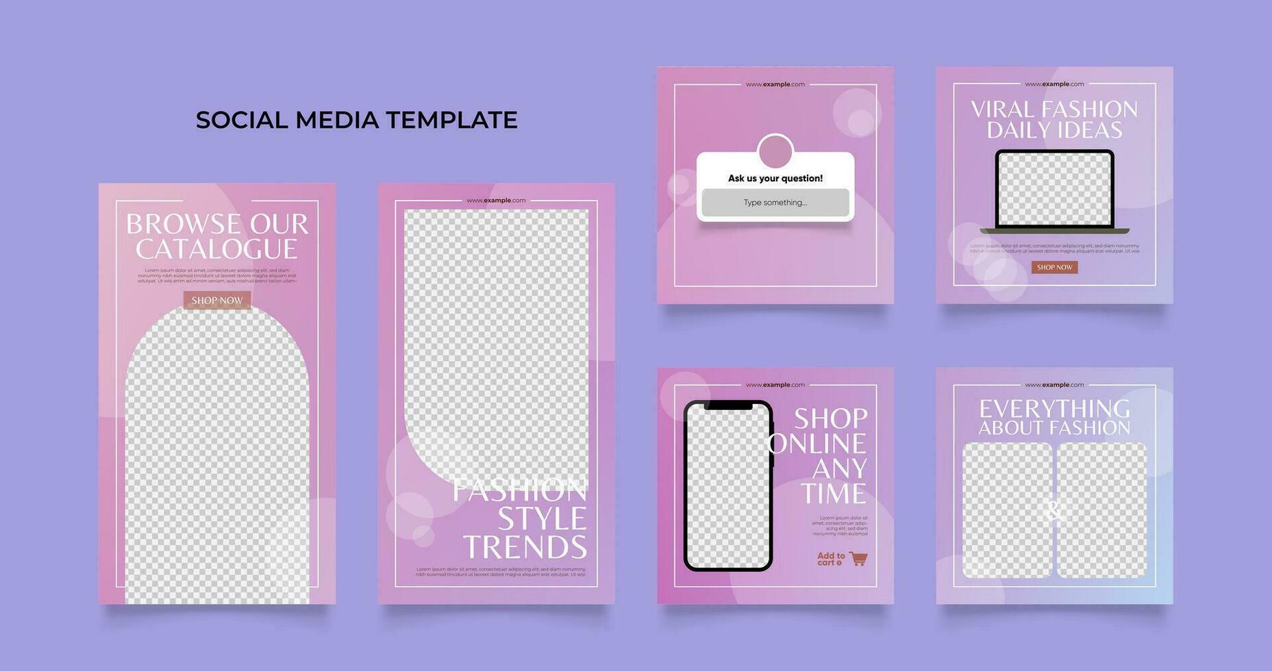 social media template banner blog fashion sale promotion vector