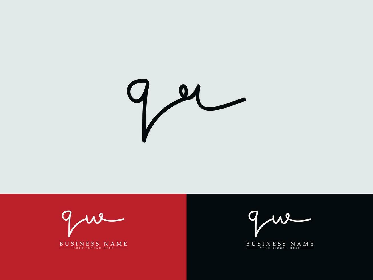 Royal Qr Signature Letter Logo, Typography QR Logo Icon Design vector