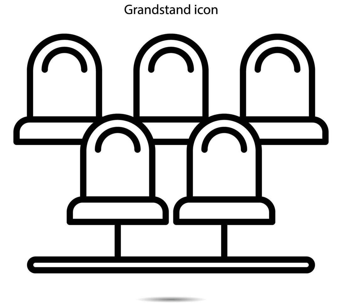 Grandstand icon, Vector illustration