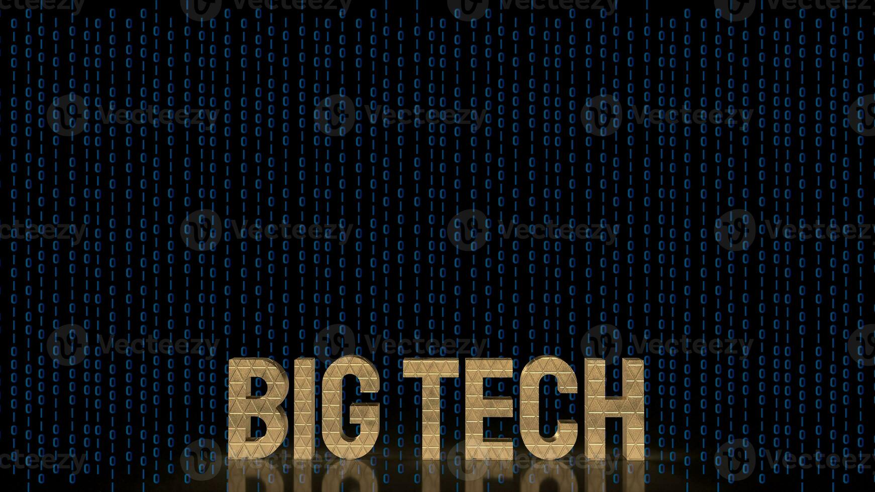 The Gold Big tech on digital Background for Business or technology concept 3d rendering photo