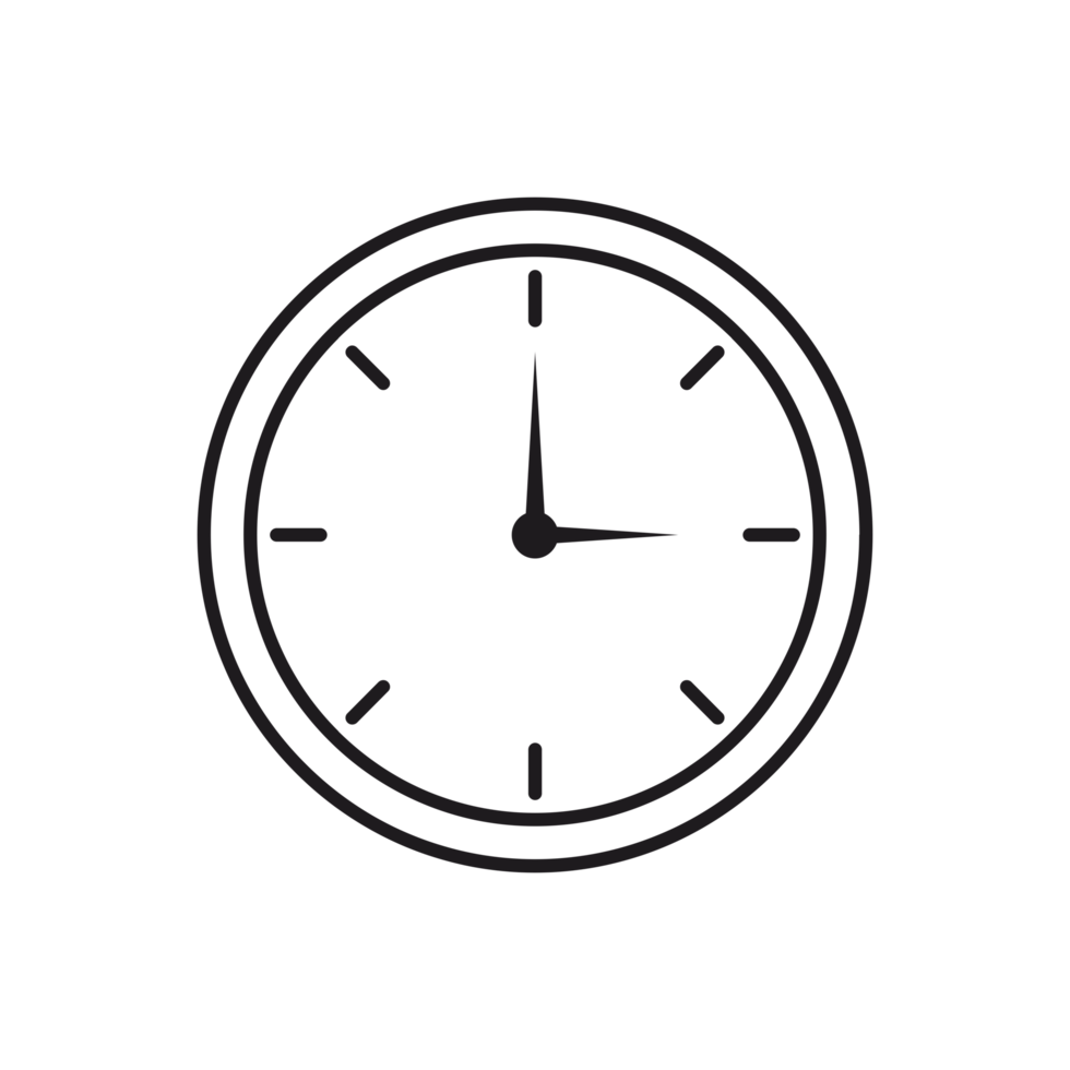 The clock icon has a transparent background png