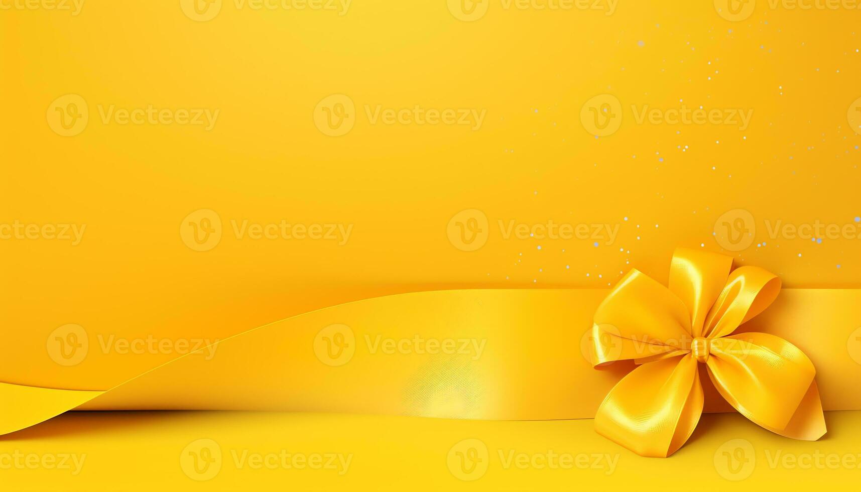 yellow silk fabric background with folds Ai generated photo