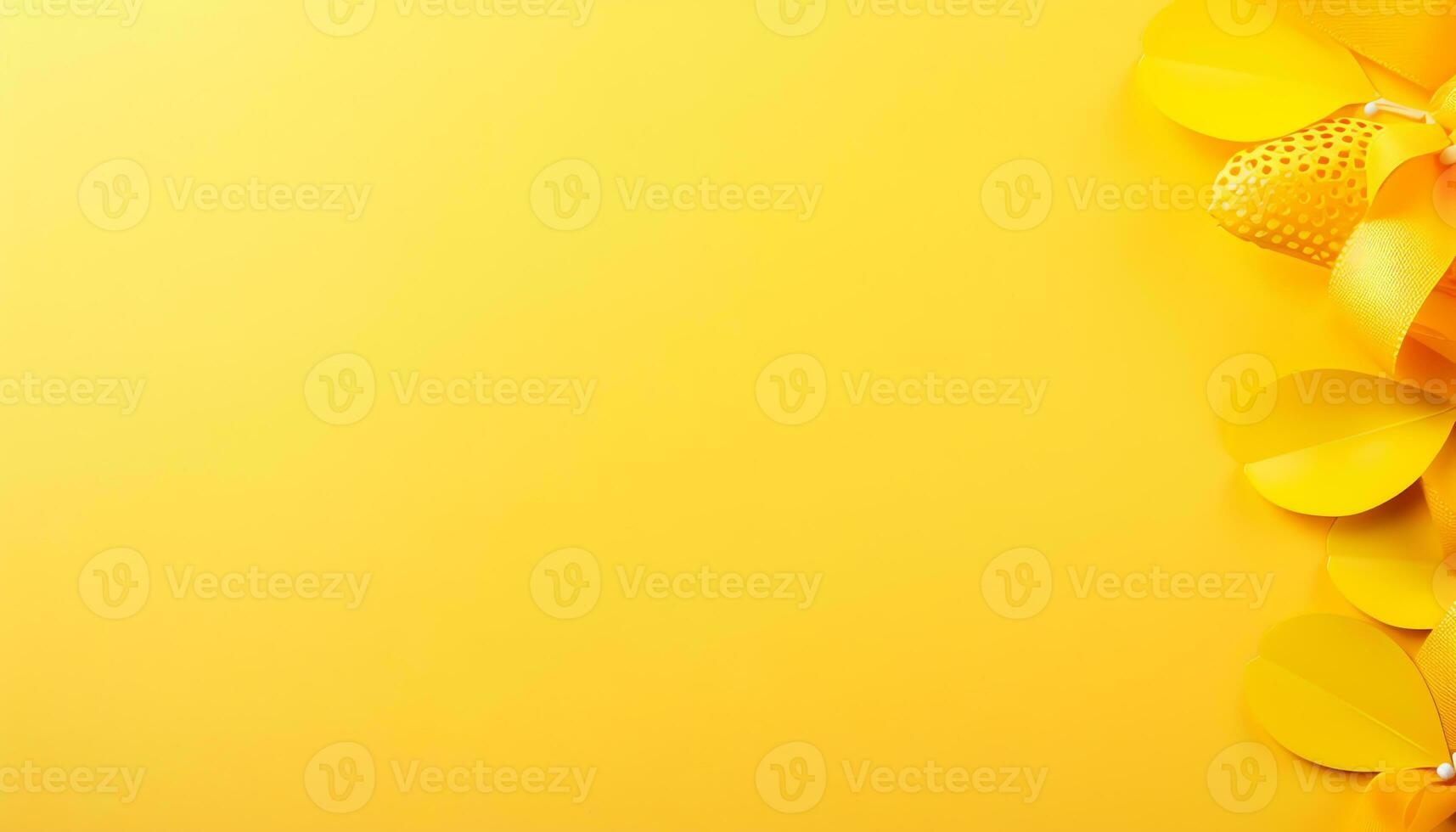 yellow silk fabric background with folds Ai generated photo