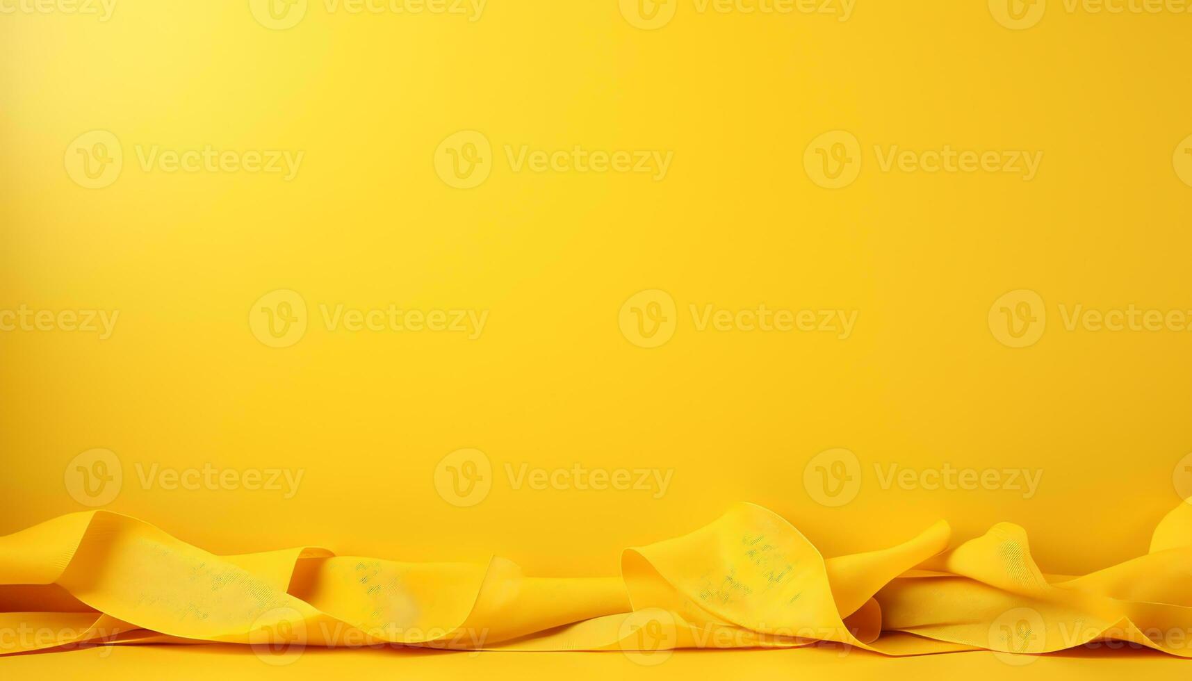 yellow silk fabric background with folds Ai generated photo