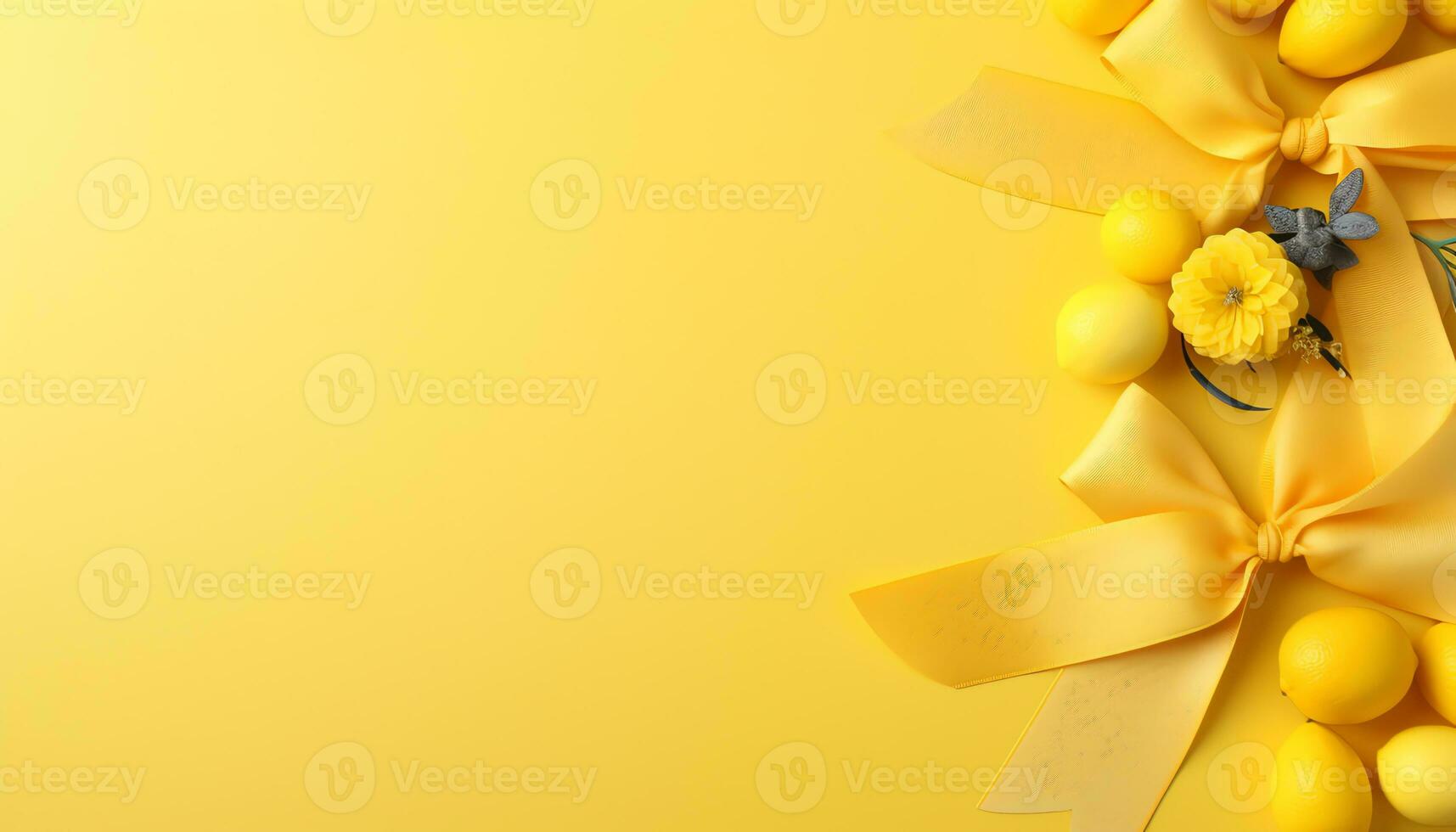 yellow silk fabric background with folds Ai generated photo