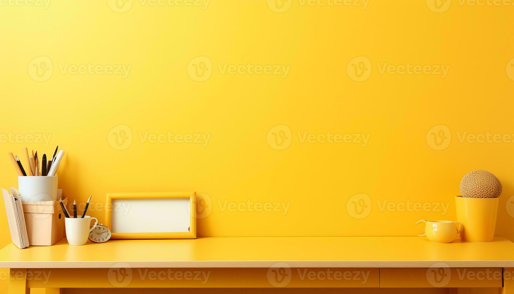 yellow silk fabric background with folds Ai generated photo