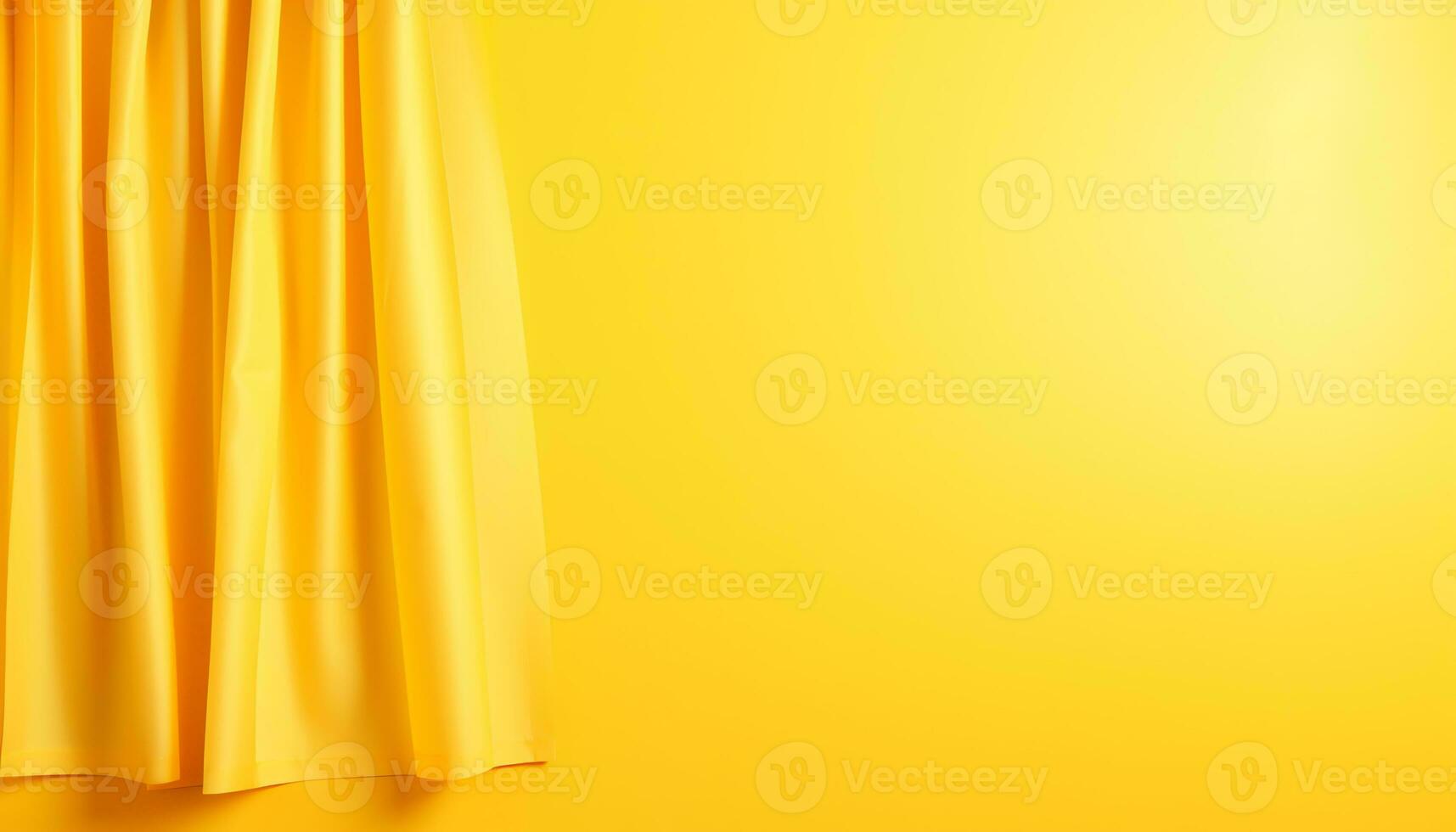yellow silk fabric background with folds Ai generated photo
