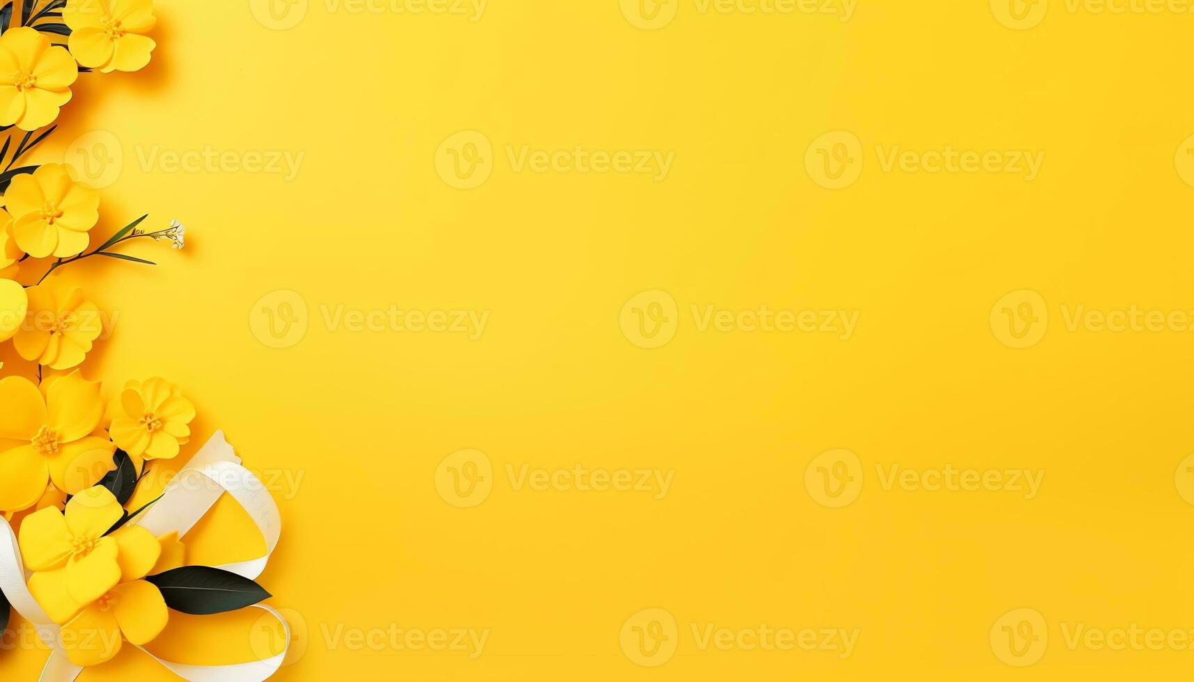 yellow silk fabric background with folds Ai generated photo