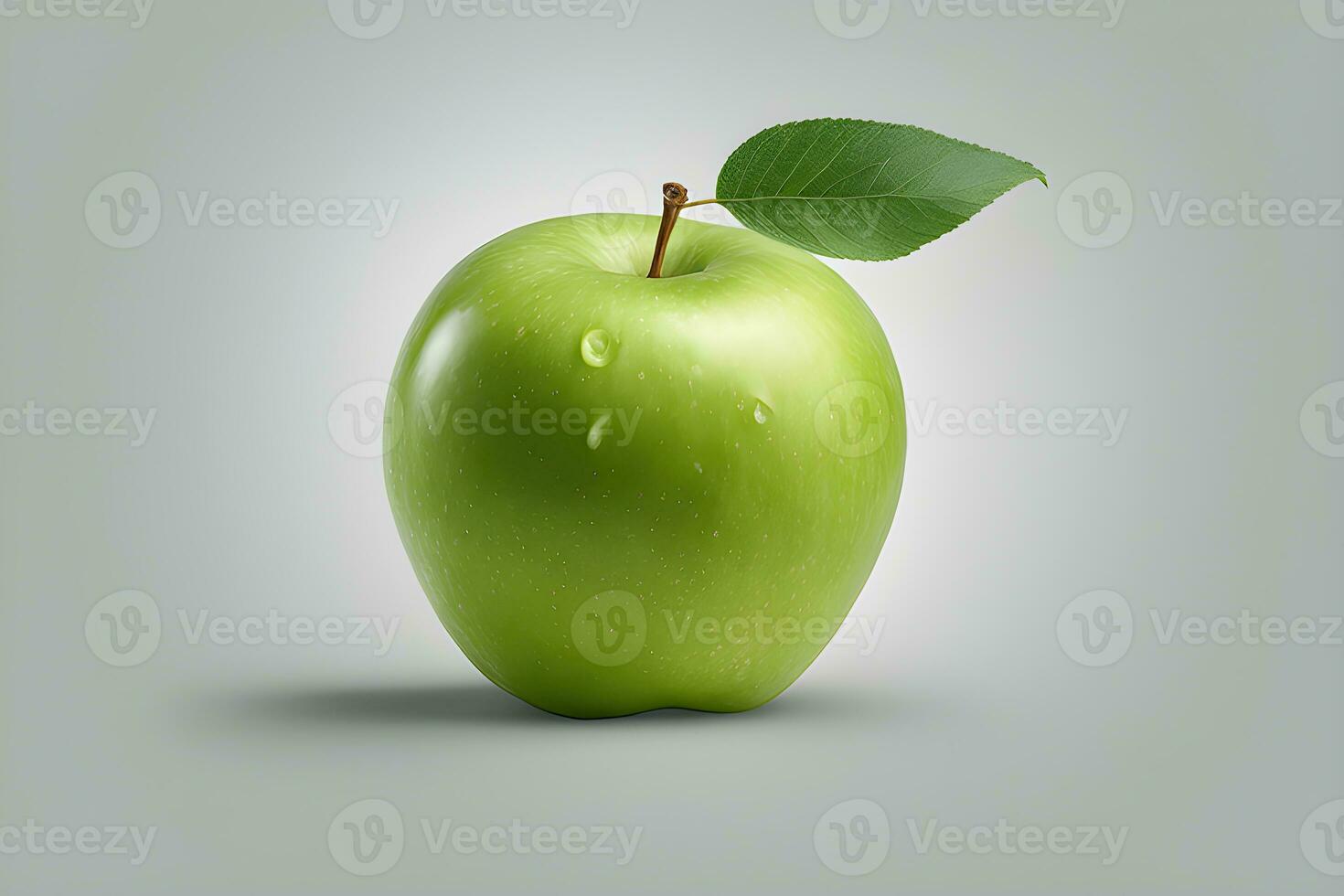 verde jugoso manzana aislado en blanco antecedentes por ai generativo foto