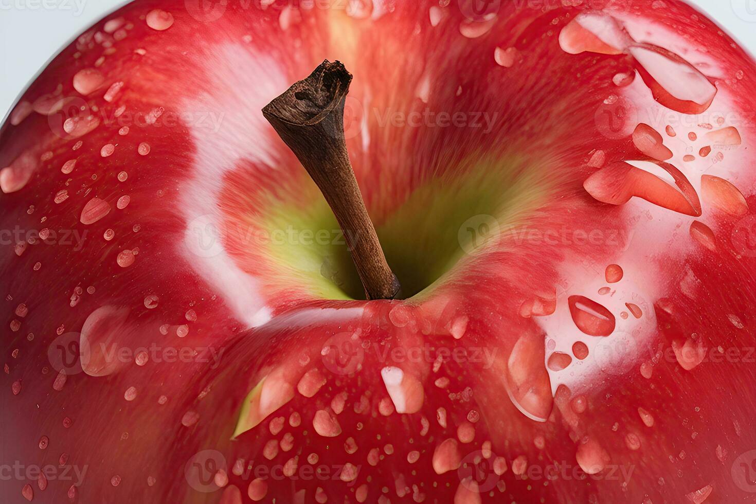 Close up of a juicy red apple by AI Generative photo