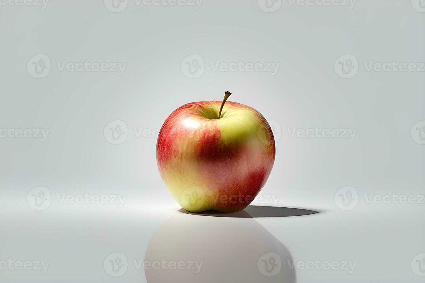 Red juicy apple isolated on white background by AI Generative photo