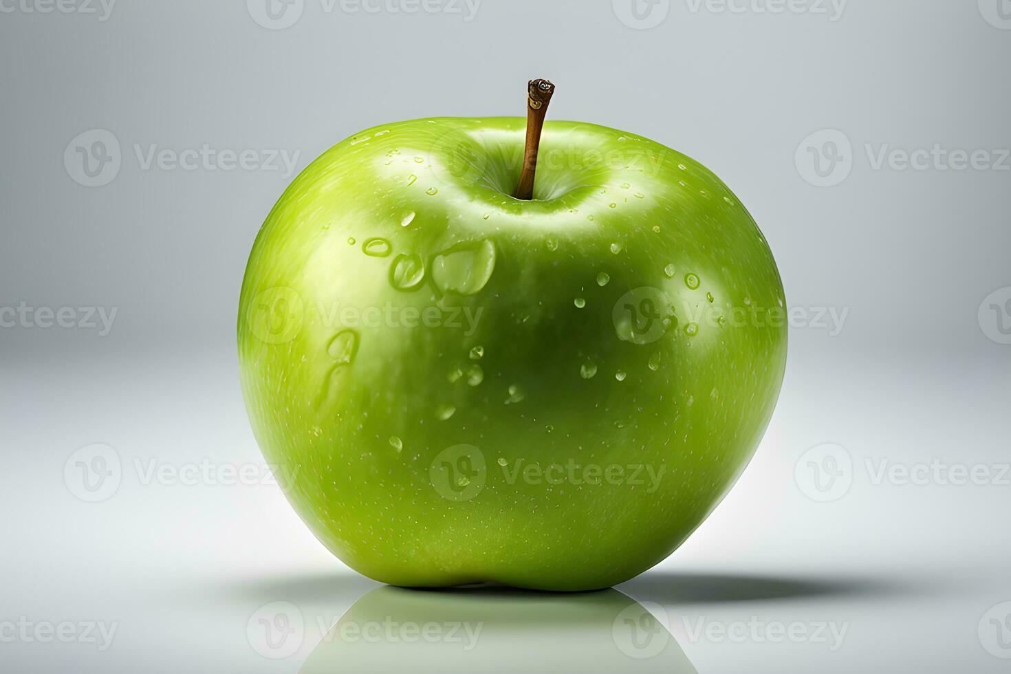 verde jugoso manzana aislado en blanco antecedentes por ai generativo foto