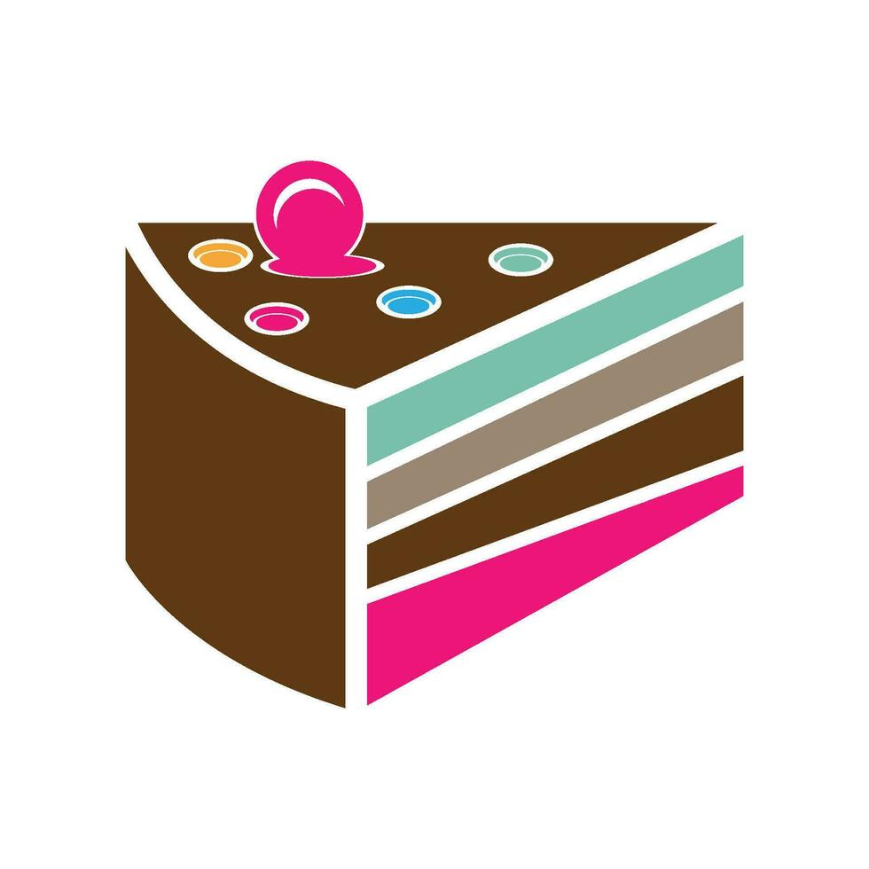 Cake logo icon design vector