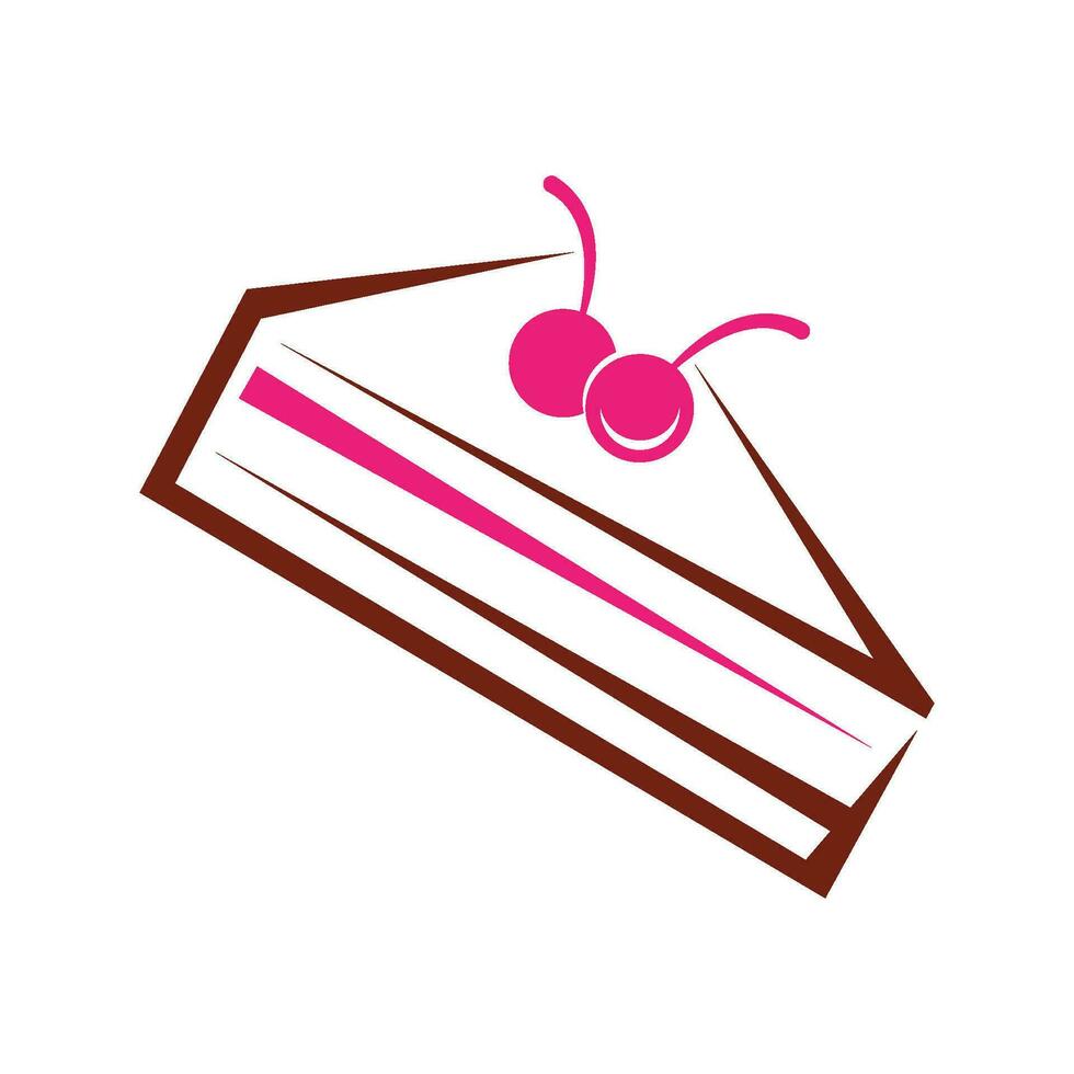 Cake logo icon design vector