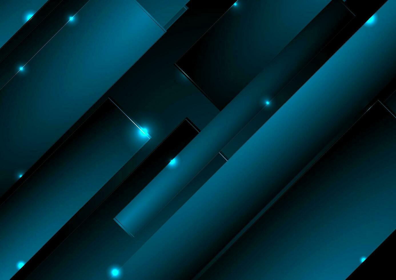Abstract blue glowing shiny stripes minimal background vector