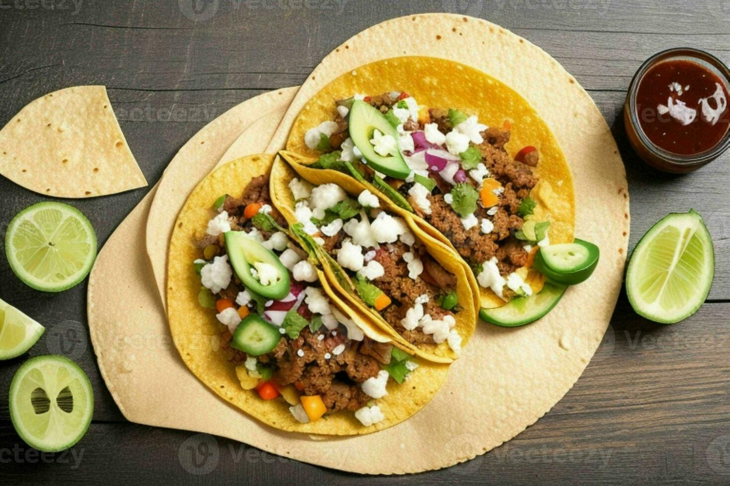 taco mexicano. antecedentes. ai generativo Pro foto