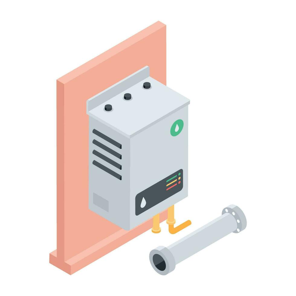 Plumbing Supplies Isometric Icon vector