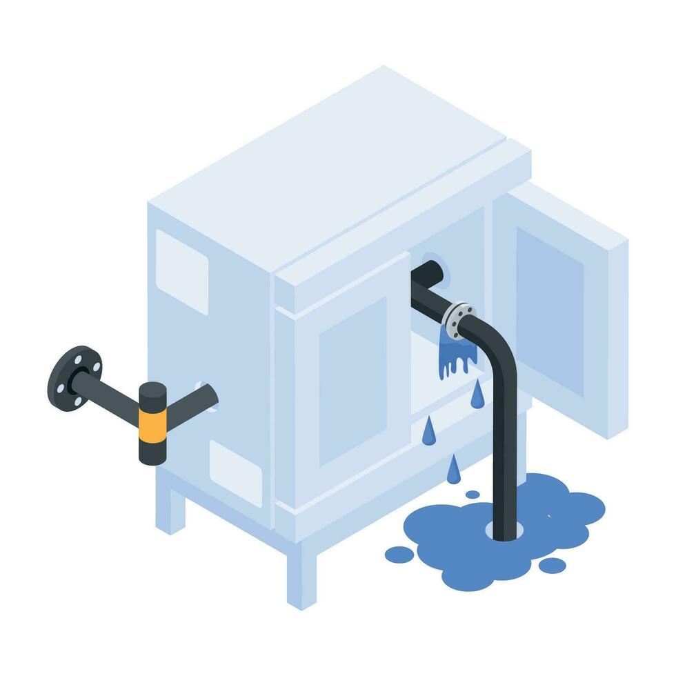 Plumbing Supplies Isometric Icon vector