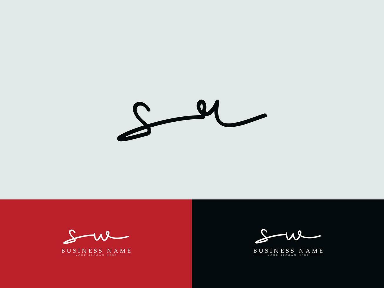 Sr Modern Luxury Logo, Initial SR Signature Letter Logo For Shop vector