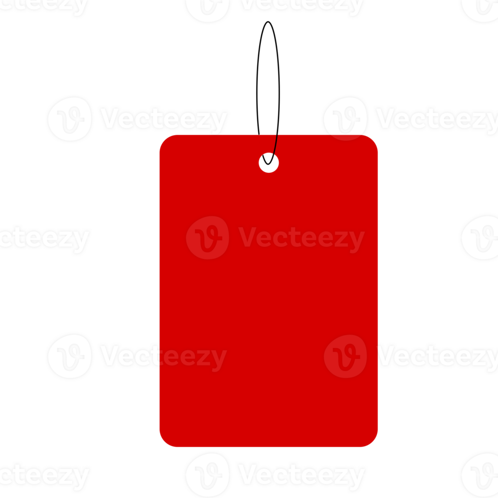 Red price tag label sale blank isolated png