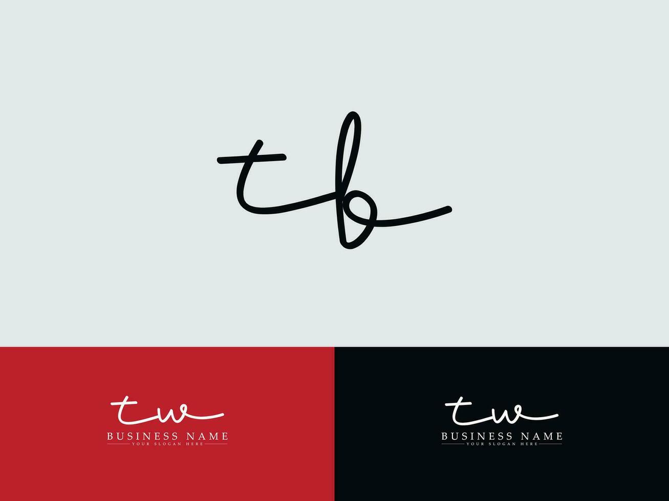 Minimalist Tb Signature Logo, Minimal TB Logo Icon Vector For You
