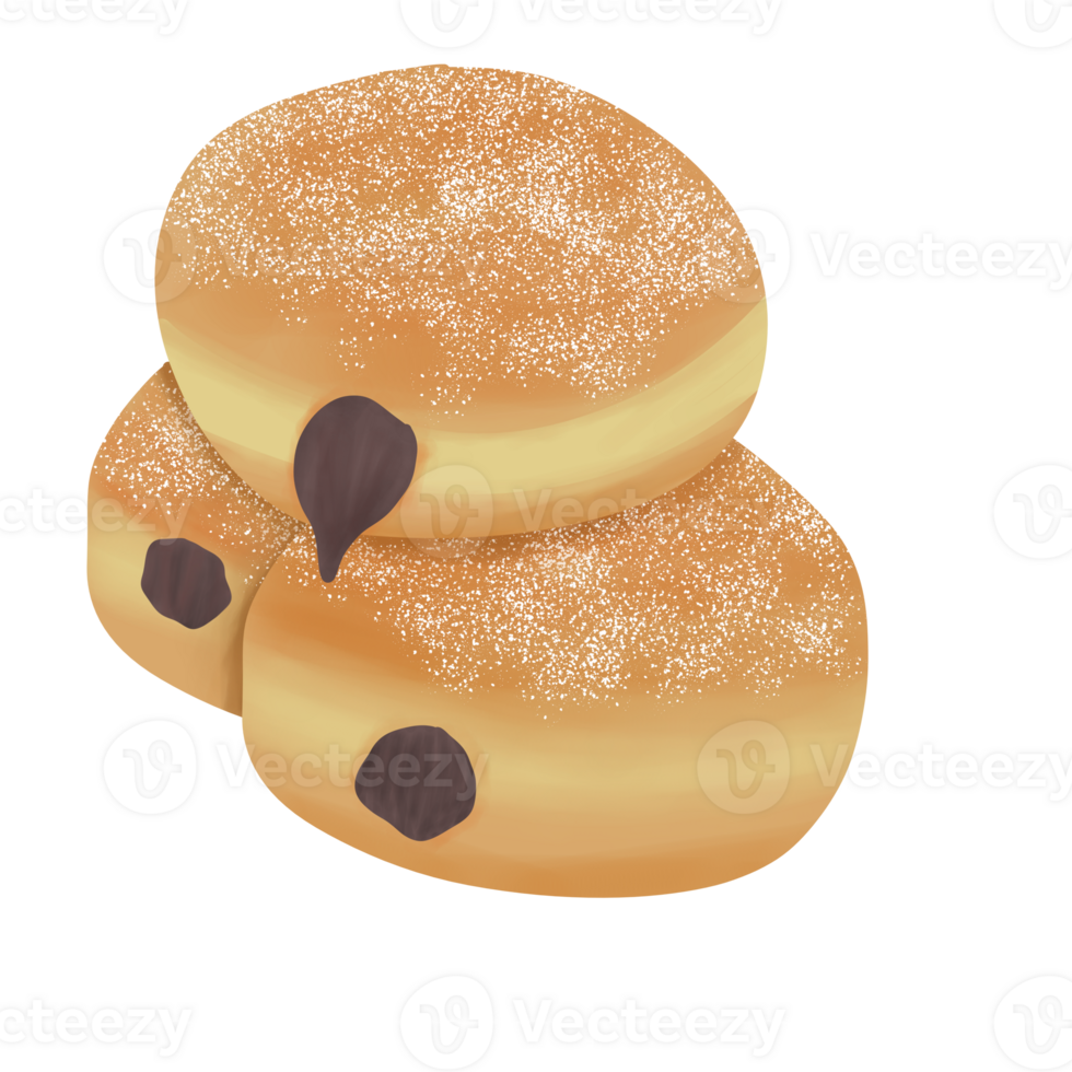 bomboloni ciambelle illustrazione png