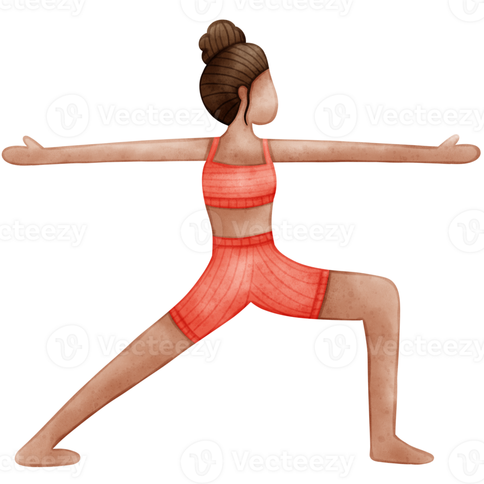 yoga pose, acuarela yoga png
