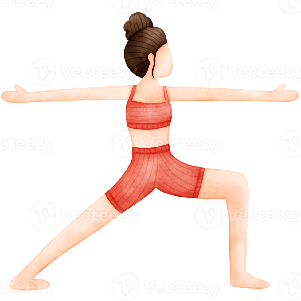 yoga utgör, vattenfärg yoga png