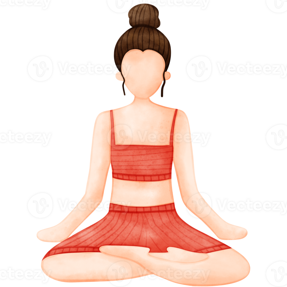 Yoga Pose, watercolor yoga png