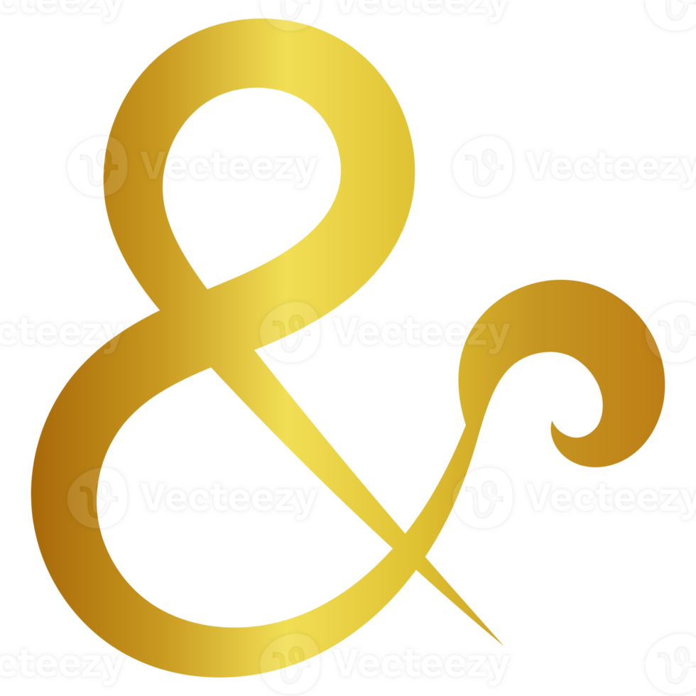 Golden luxury ampersand sign Ampersand border for printing invitations wedding card png