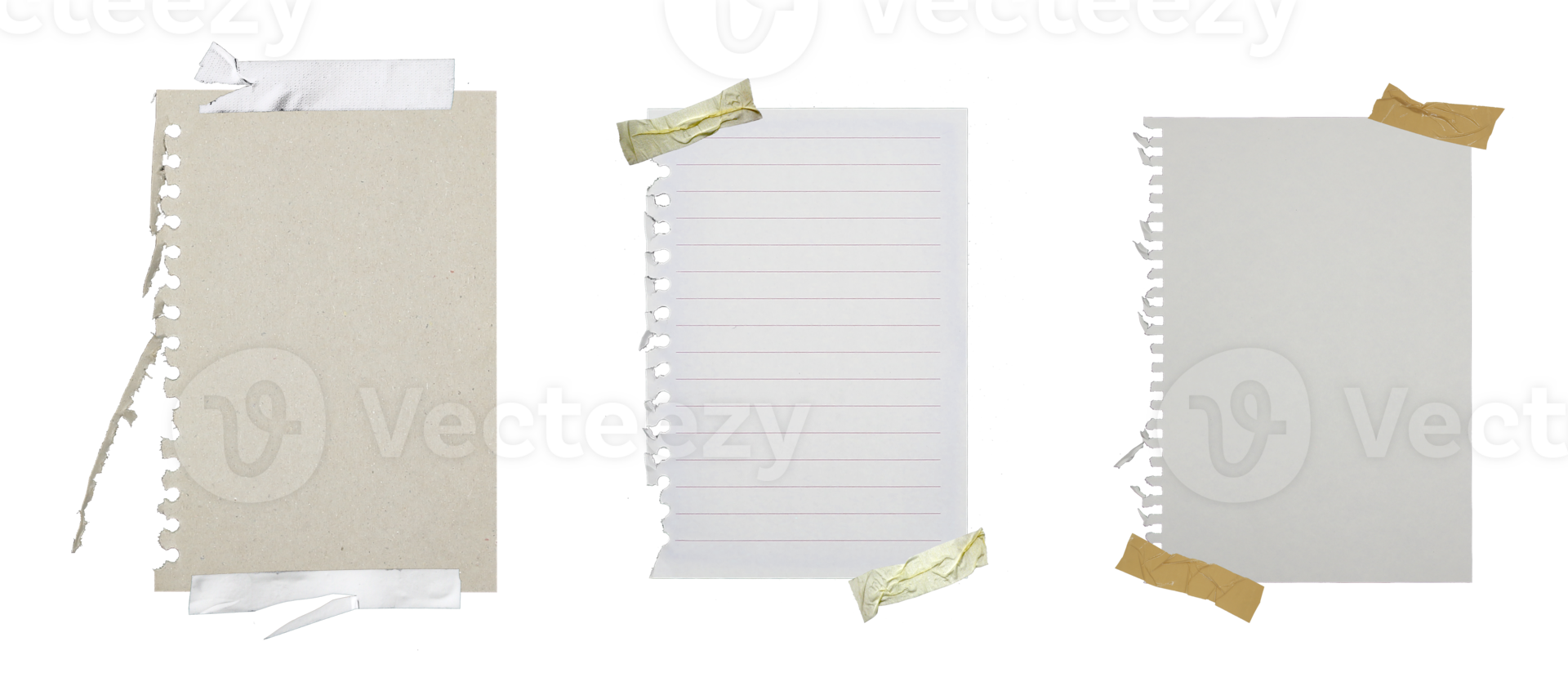 blank brown sheet of paper note on transparent background png file