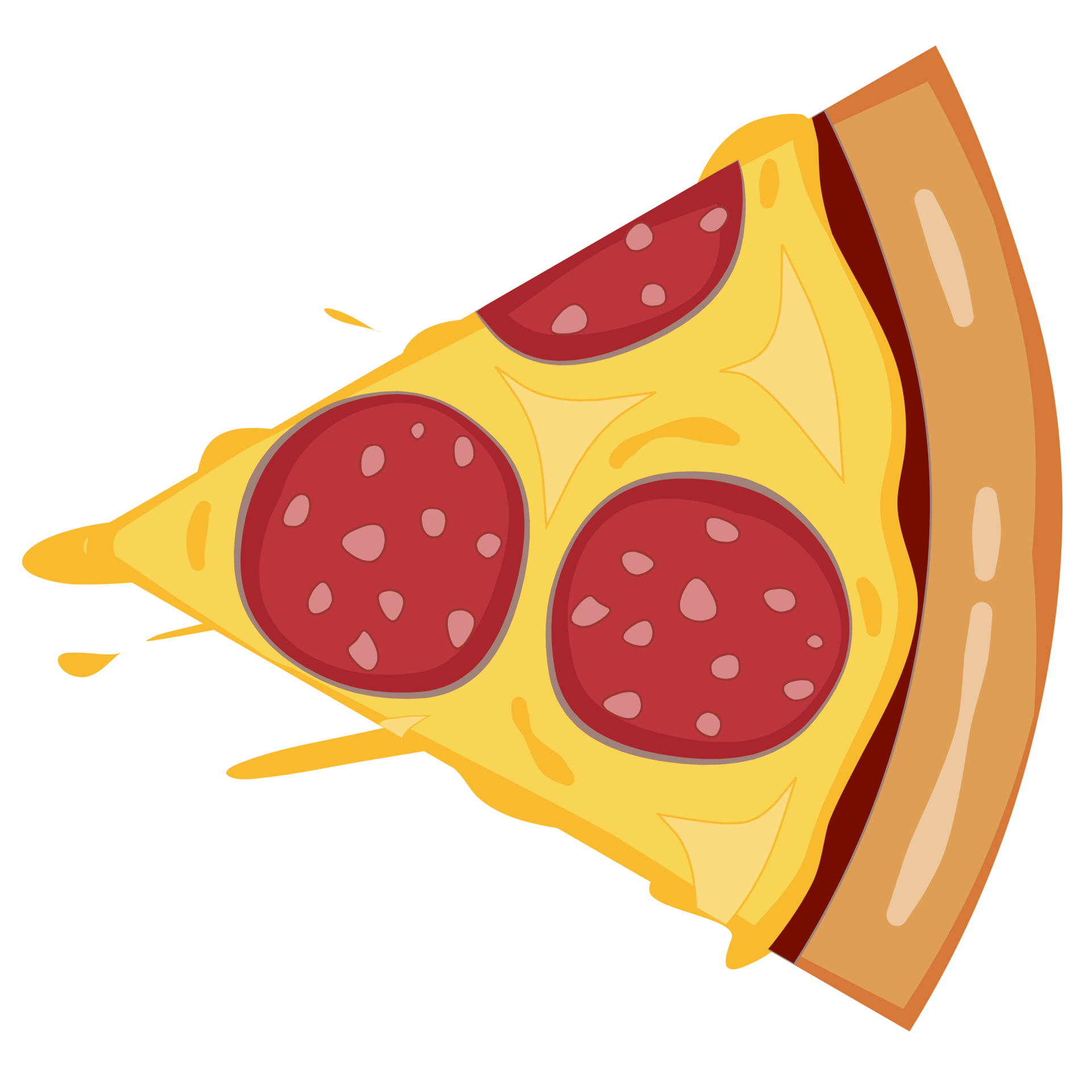 Pixel Piece Pizza Cheese Pepperoni Italian Stock Illustration 2363122345