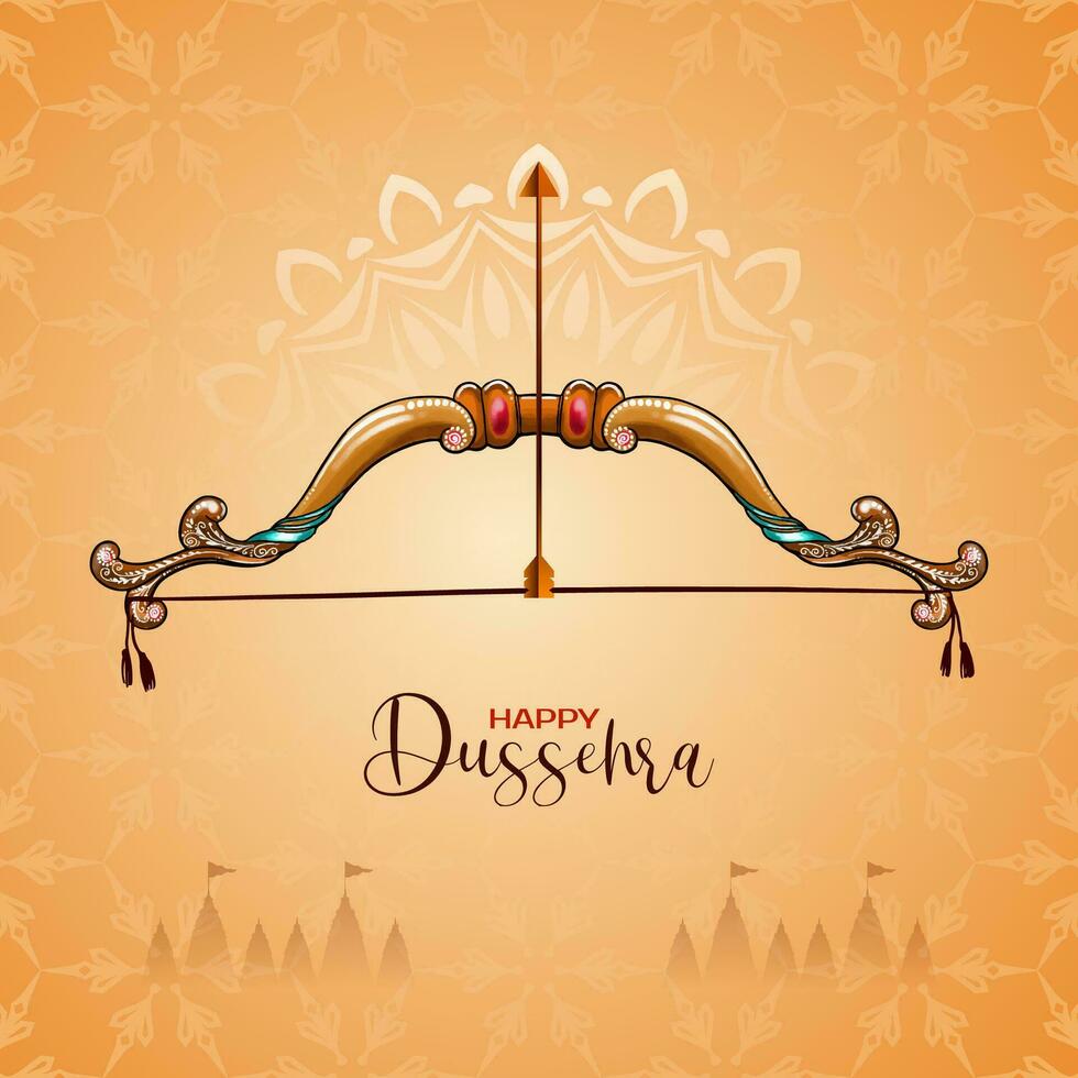 Happy Dussehra traditional Indian festival background design vector