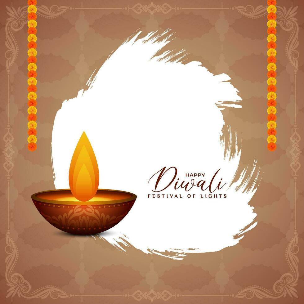 Religious Happy Diwali Indian festival decorative background vector