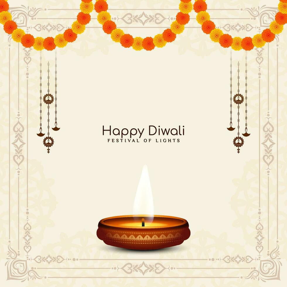 contento diwali indio hindú tradicional festival antecedentes vector