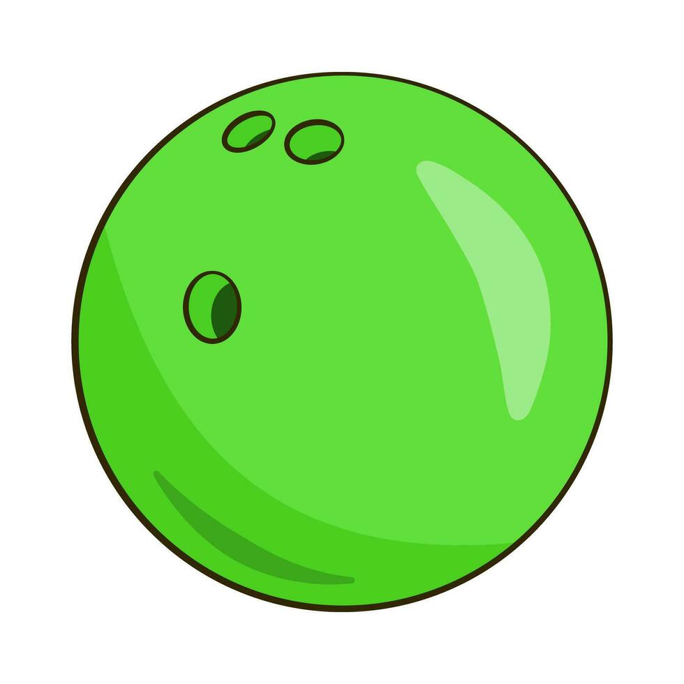 Green bowling ball vector