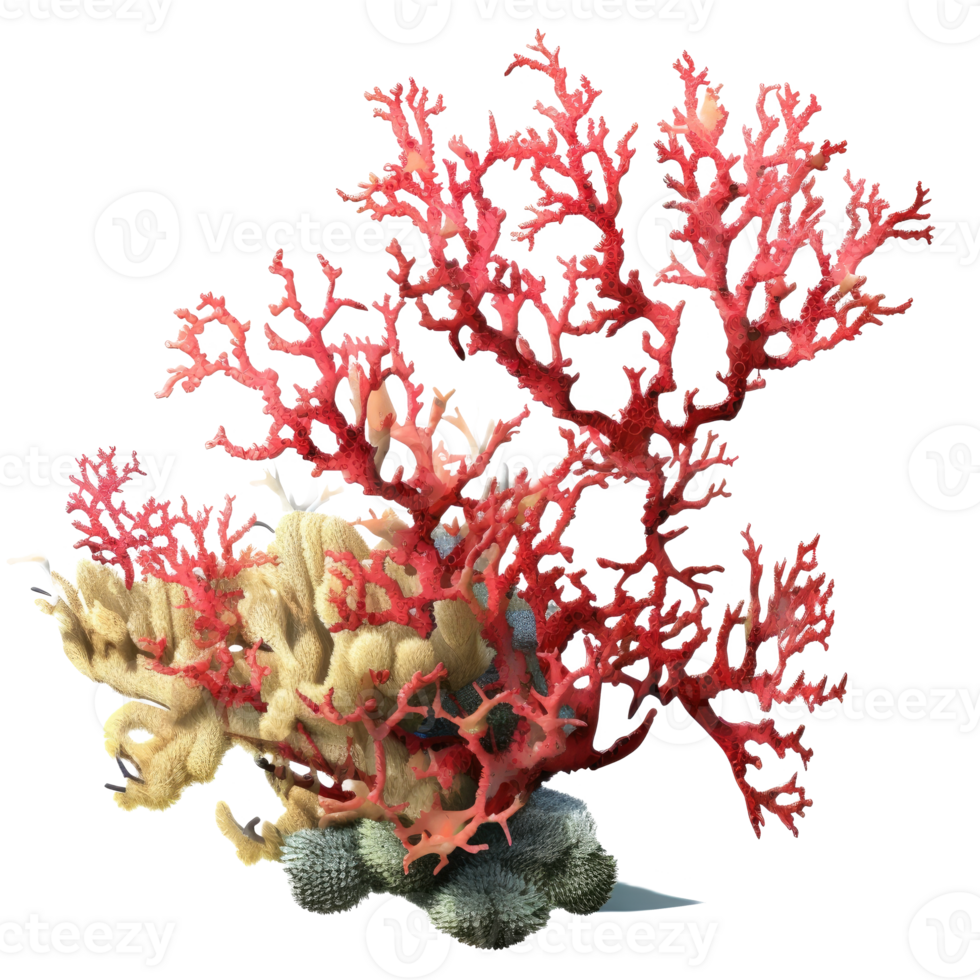 Branching Corals cut out, AI Generative png