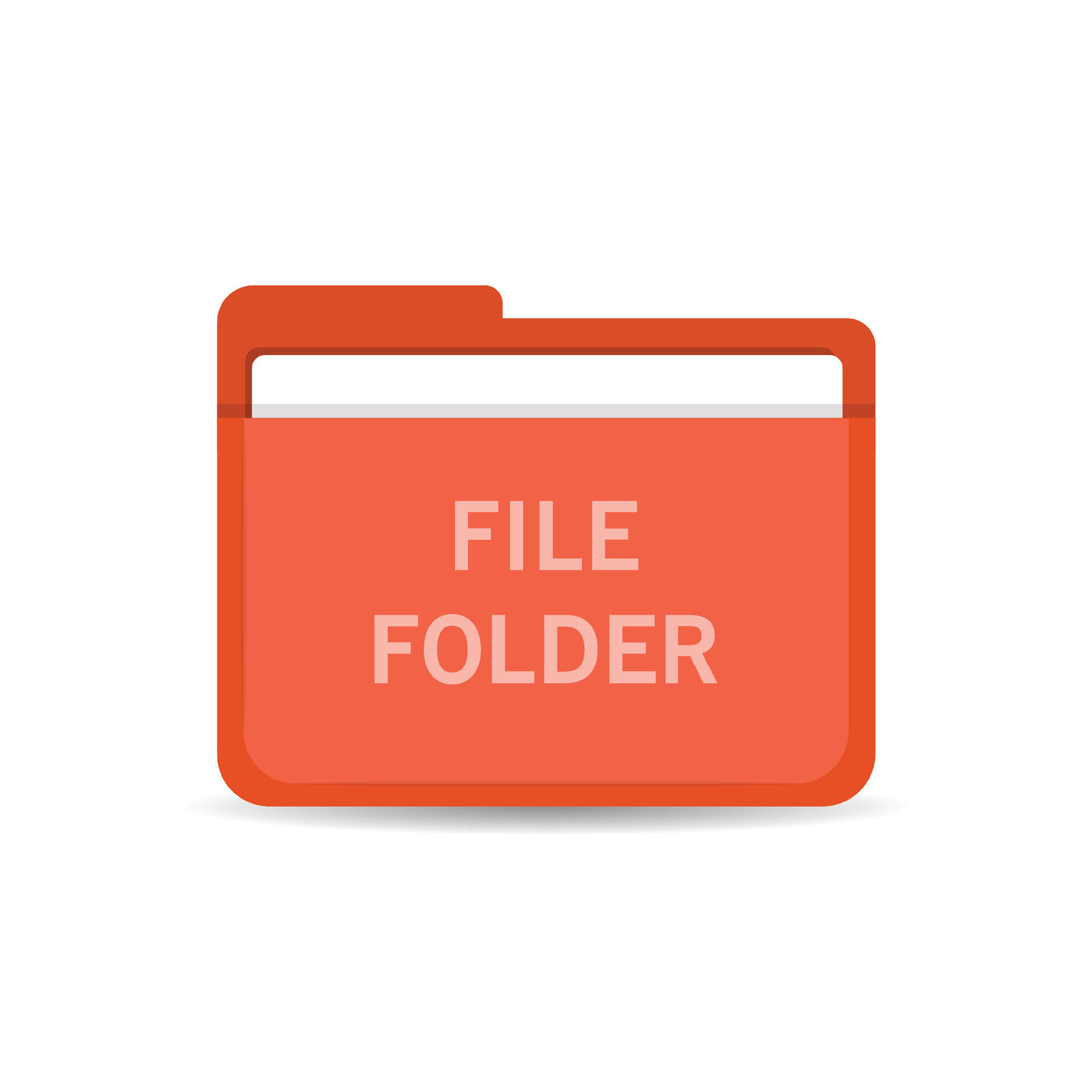 Red file folder icon document symbol isolated vector illustration