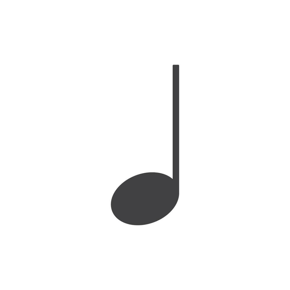 Music notes icon, musical key sign vector illustration.