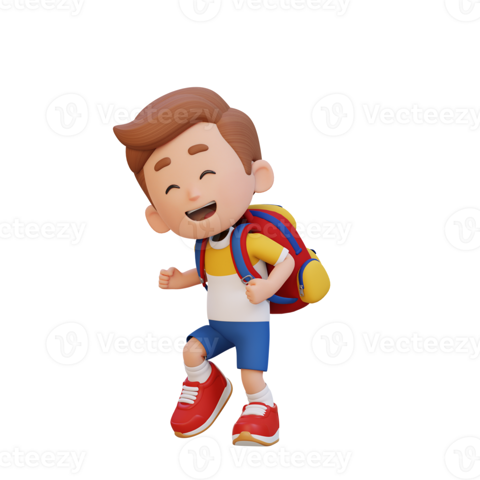3d fofa Garoto feliz dançando png