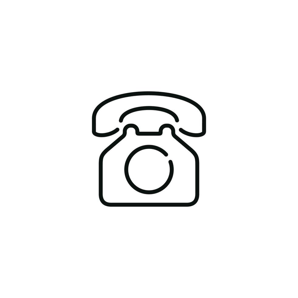 Phone line icon isolated on white background vector