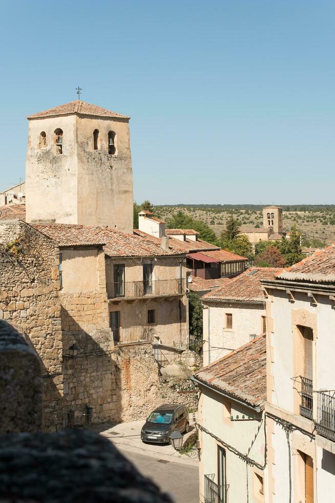 View of Sepulveda, Tower of San Bartolome church photo