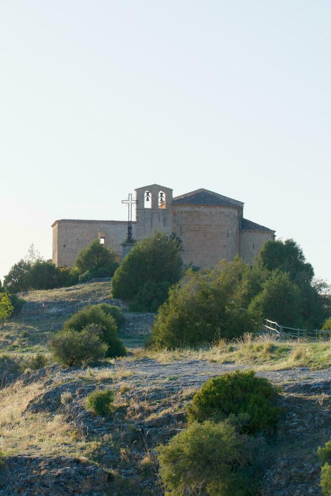 Saint Frutos church, in Hoces de Duraton, Segovia photo