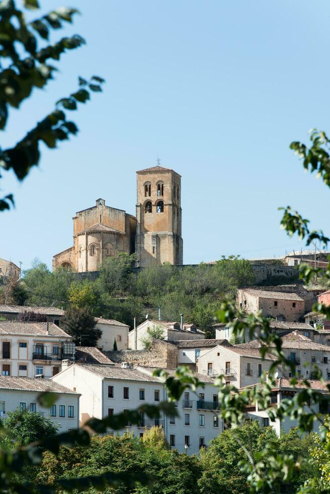 Beautiful view of church of Saint Salvador, Sepulveda photo