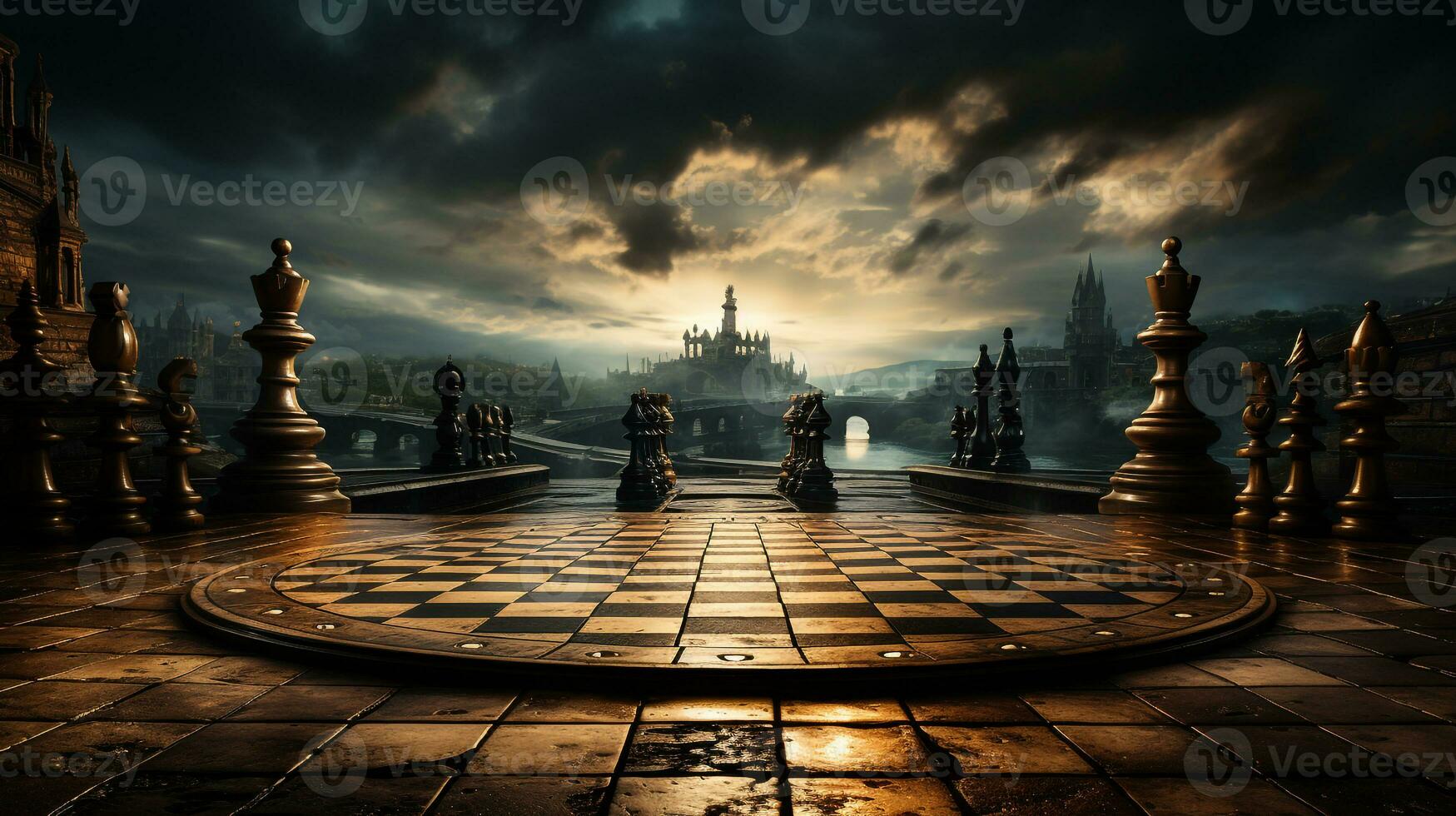 Chessboard background white black photo