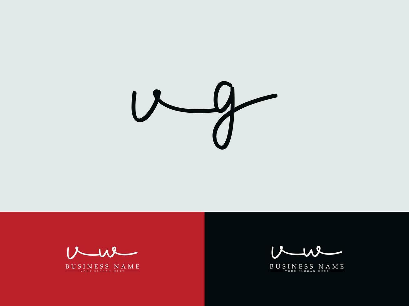 ug logo icono, femenino firma ug logo letra vector