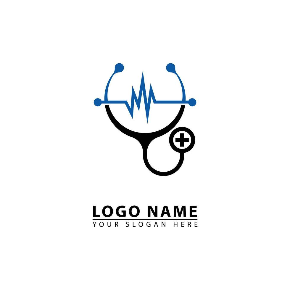 health pulse icon logo vector